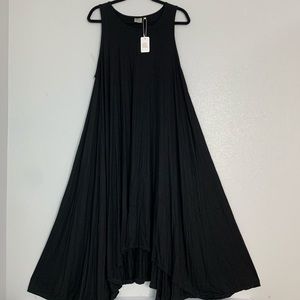 Very Moda Dress Women’s Black Hi-Low Sleeveless w/pockets One Size Fit Most NWT